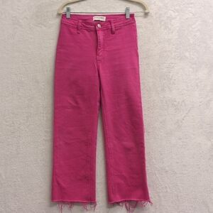 Flying Monkey Girl's Hot Pink Magenta Cropped High Rise Jeans‎ Size 14